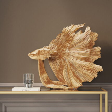 Obiect decorativ Betta Fish Auriu mic
