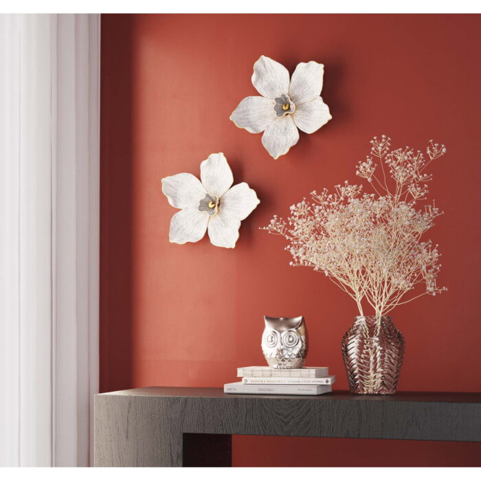 Decoratiune de perete Orchid Alba 25cm