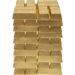 Taburet Gold Bar 30x30cm