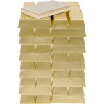 Taburet Gold Bar 30x30cm