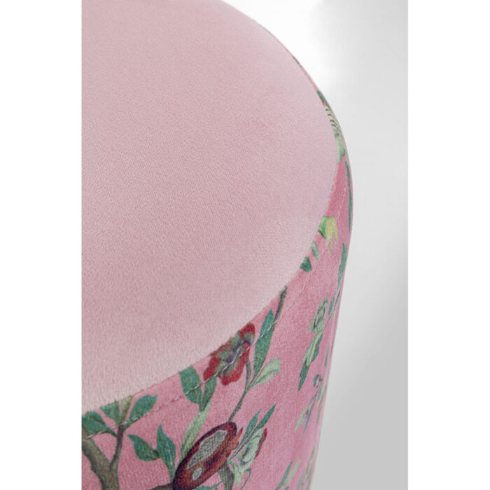 Puf rotund cu baza aurie Cherry Peacock Ø32x38 cm