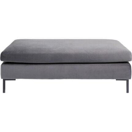 Taburet Gianni catifea Gri Negru