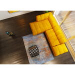 Taburet Belami catifea Amber