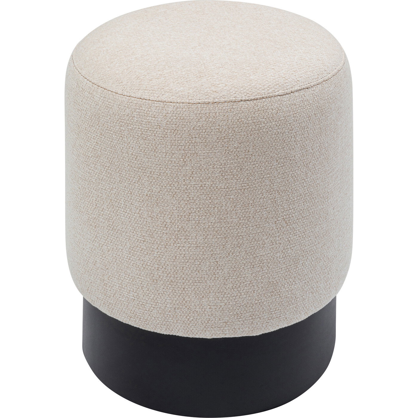 KARE-86857-1400x1400-1.jpg Puf rotund crem cu baza neagra Cherry Ø36x44 cm