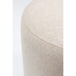 Puf rotund crem cu baza neagra Cherry Ø36x44 cm