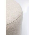 Puf rotund crem cu baza neagra Cherry Ø36x44 cm