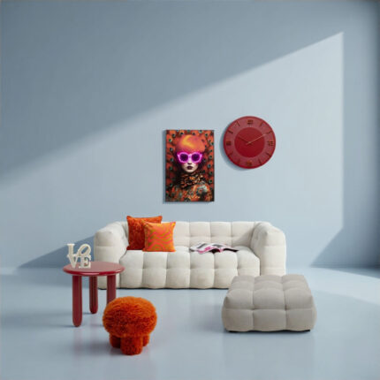 Taburet Salamanca crem 95x95cm