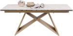 MASA EXTENSIBILA CU BLAT DIN CERAMICA NELLY GREJ 180 X90 CM
