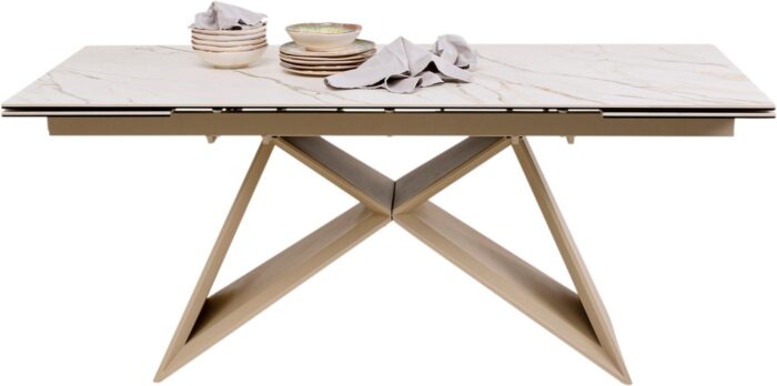 MASA EXTENSIBILA CU BLAT DIN CERAMICA NELLY GREJ 180 X90 CM