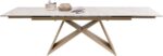 MASA EXTENSIBILA CU BLAT DIN CERAMICA NELLY GREJ 180 X90 CM