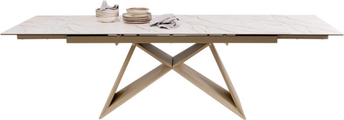 MASA EXTENSIBILA CU BLAT DIN CERAMICA NELLY GREJ 180 X90 CM