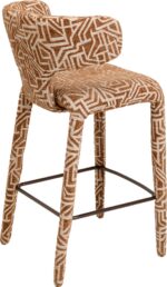 SCAUN DE BAR TOBI MAZE BROWN