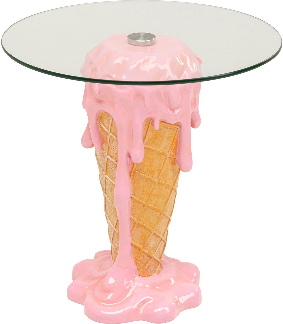 beistelltisch-ice-cream-o45cm-1-1n2p6.jpg MASUTA AUXILIARA ICE CREAM CU BLAT DE STICLA Ø45 CM