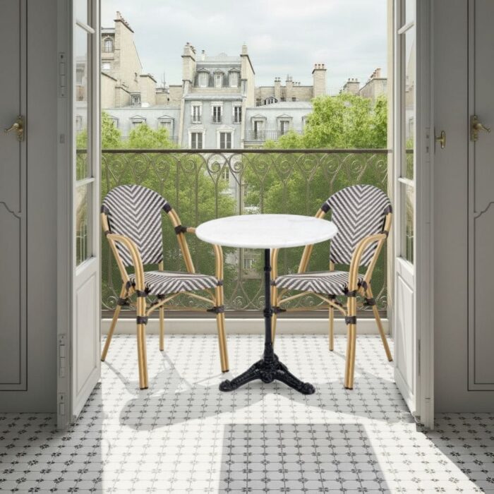 SCAUN CU COTIERE MONTMARTRE NEGRU/ALB