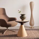MASĂ DE CAFEA CONO STEJAR TRAVERTIN Ø50CM