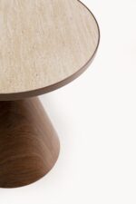 MASUTA DE CAFEA CONO TRAVERTIN Ø50 CM