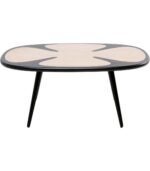MASUTA DE CAFEA PETAL NATURE NEGRU 90X60 CM