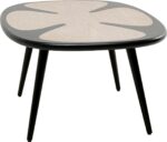MASUTA DE CAFEA PETAL NATURE NEGRU 90X60 CM