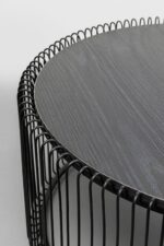SET 2 MESE DE CAFEA WIRE BLACK WOOD