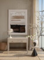 CONSOLA TRAVERTINO DRAWERS 100X77CM