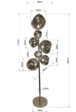 LAMPADAR BURBUJA 168 CM