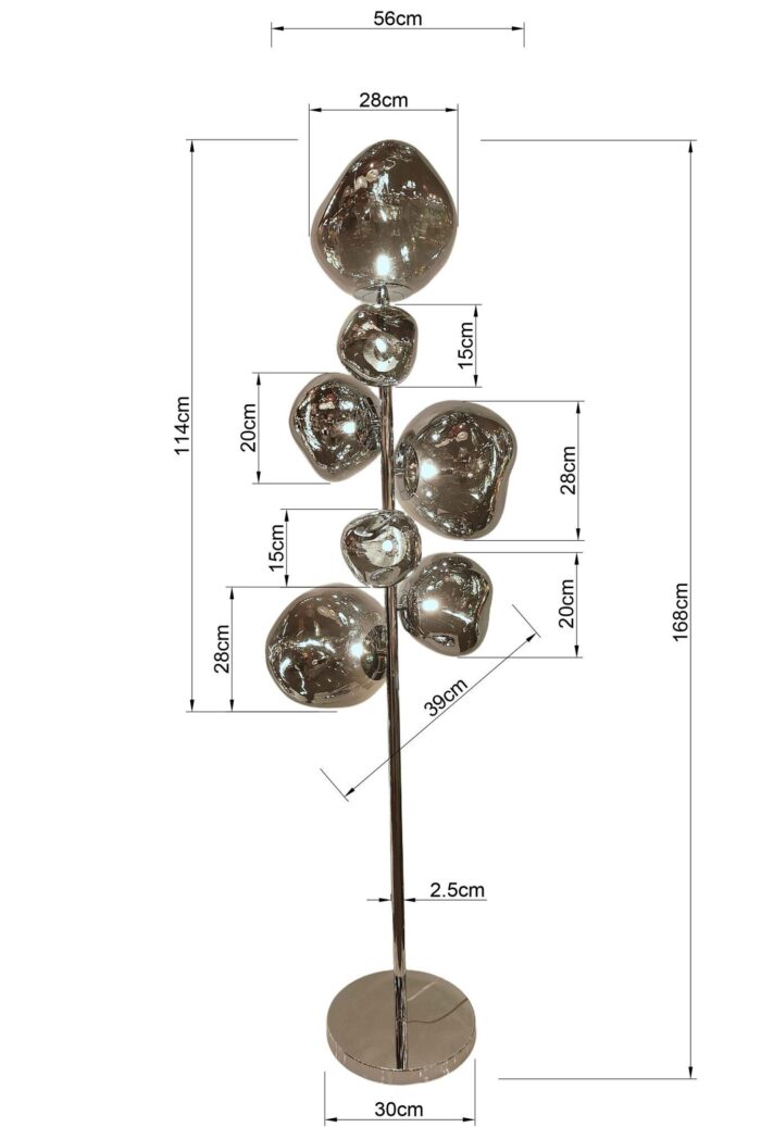 LAMPADAR BURBUJA 168 CM