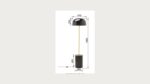 LAMPADAR LOUNGY NEGRU 160 CM