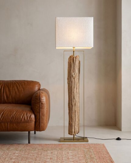 LAMPĂ DE PODEA NATURE STEM AURIU 165CM