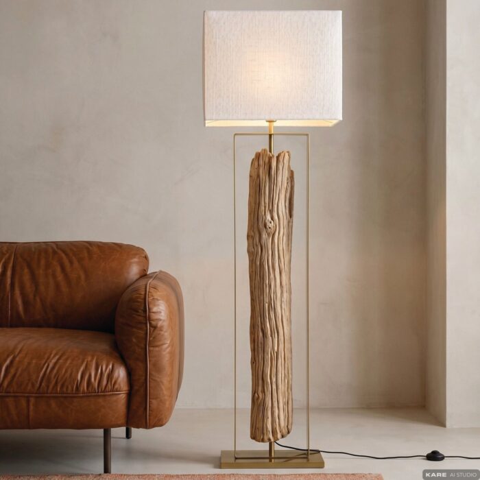 LAMPĂ DE PODEA NATURE STEM AURIU 165CM