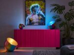 LAMPADAR RAINBOW BLAU Ø26CM