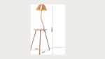LAMPĂ DE PODEA DE MASĂ 142CM