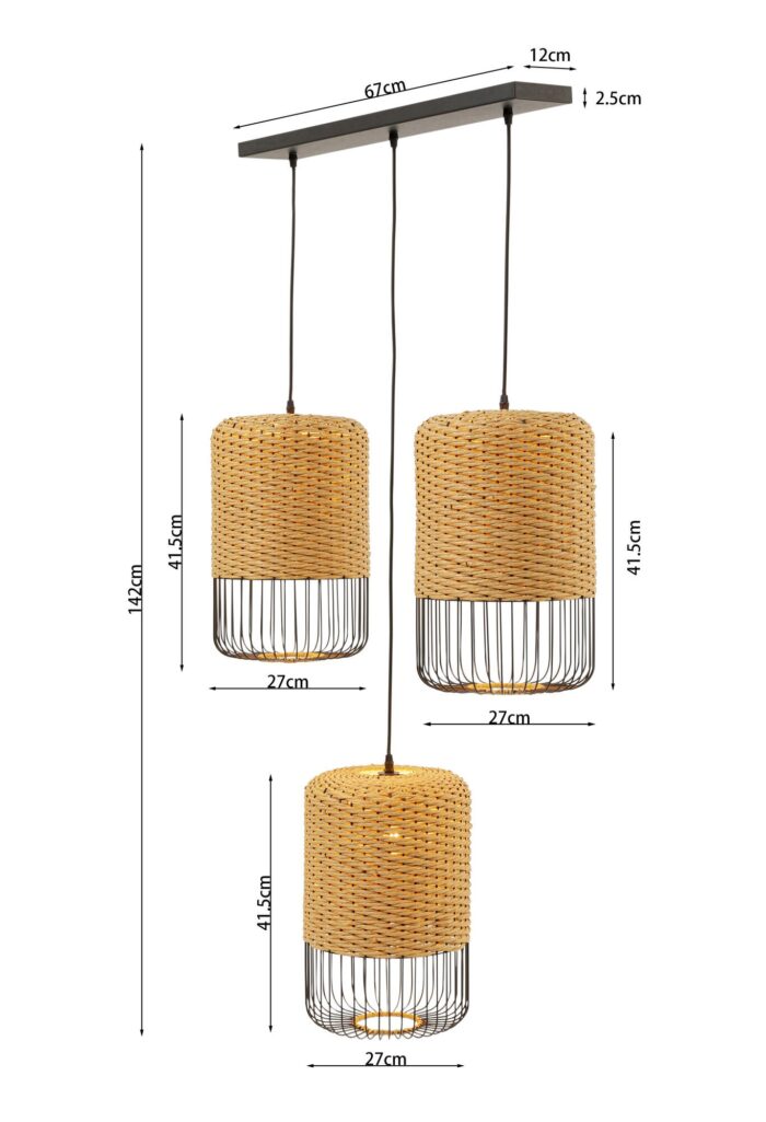 LUSTRĂ TIP PENDUL ALOHA TRE 142 CM
