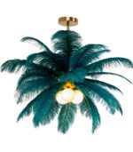 LUSTRĂ TIP PENDUL FEATHER PALM VERDE Ø60 CM