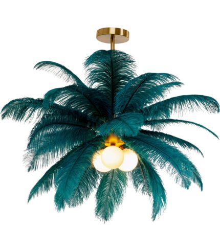 LUSTRĂ TIP PENDUL FEATHER PALM VERDE Ø60 CM
