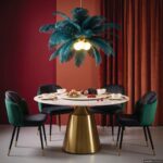 LUSTRĂ TIP PENDUL FEATHER PALM VERDE Ø60 CM