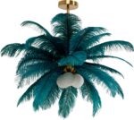 LUSTRĂ TIP PENDUL FEATHER PALM VERDE Ø60 CM