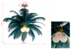 LUSTRĂ TIP PENDUL FEATHER PALM VERDE Ø60 CM