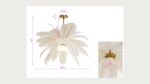 LUSTRĂ TIP PENDUL FEATHER PALM ALB Ø60 CM