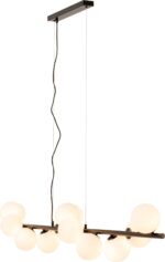 LUSTRĂ TIP PENDUL SCALA BALLS MILKY NEGRU 150 CM
