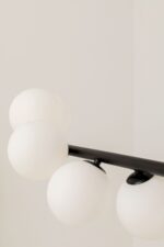 LUSTRĂ TIP PENDUL SCALA BALLS MILKY NEGRU 150 CM