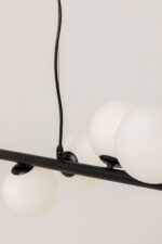 LUSTRĂ TIP PENDUL SCALA BALLS MILKY NEGRU 150 CM