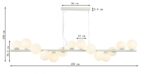 LUSTRĂ TIP PENDUL SCALA BALLS MILKY NEGRU 150 CM