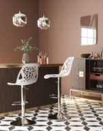 SCAUN BAR ORNAMENT ALB
