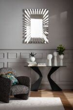 CONSOLA GLORIA CERAMICA NEGRU 140X81CM