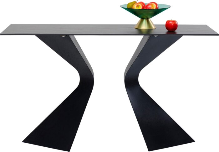 CONSOLA GLORIA CERAMICA NEGRU 140X81CM