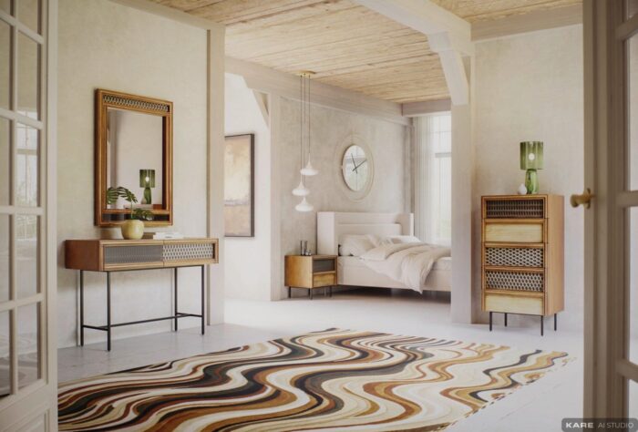 CONSOLA GINO CU BLAT DE LEMN 110X76 CM