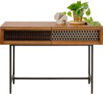 CONSOLA GINO CU BLAT DE LEMN 110X76 CM