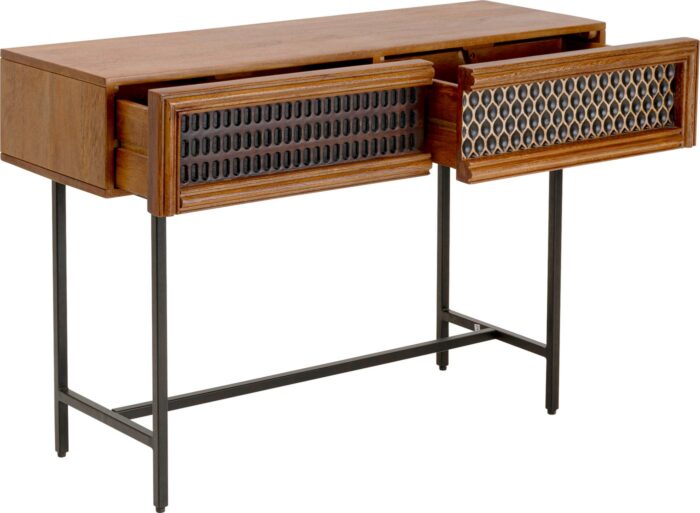 CONSOLA GINO CU BLAT DE LEMN 110X76 CM