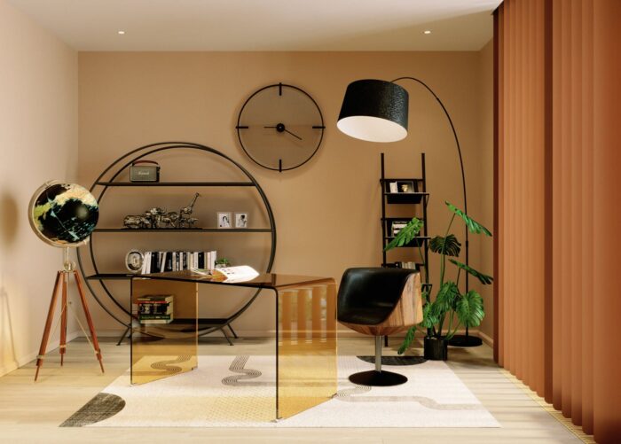 SCAUN ROTATIV CLUB 54 WALNUT