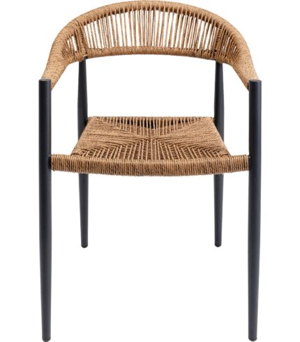 SCAUN DE GRADINA CU BRATE PALMA 57X77 CM BEJ